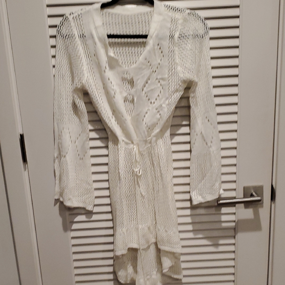 White Knit Cover-Up